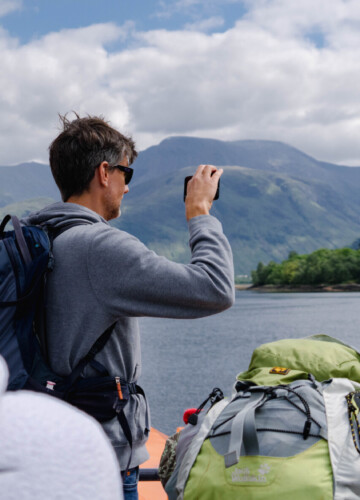 Passengers Aboard Cruise Loch Linnhe Daytime Cruise Taking Pictures Of Ben Nevis